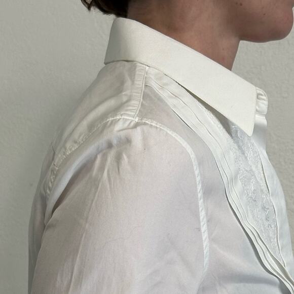 Dolce & Gabbana Lace front Tuxedo Shirt White size IT 38 - Picture 10 of 13